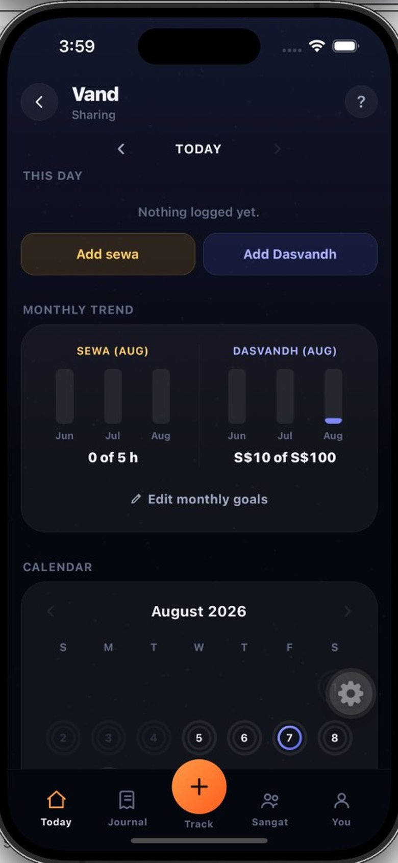 Vand — sewa and Dasvandh